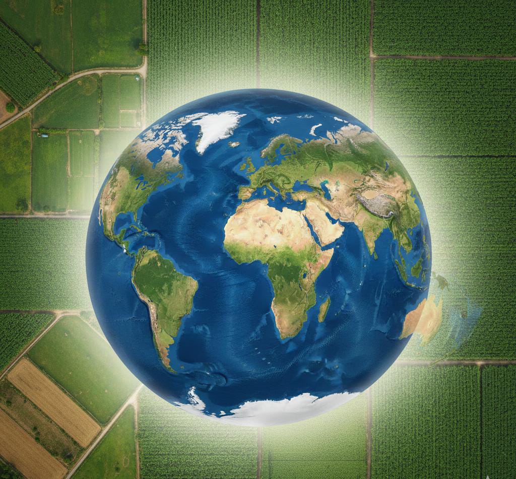 Global farming map – Crops farming and livestock farming worldwide