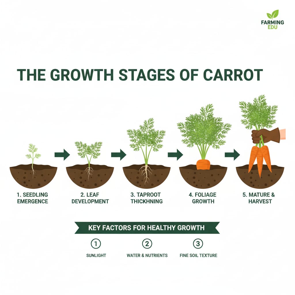 Carrot growth stages