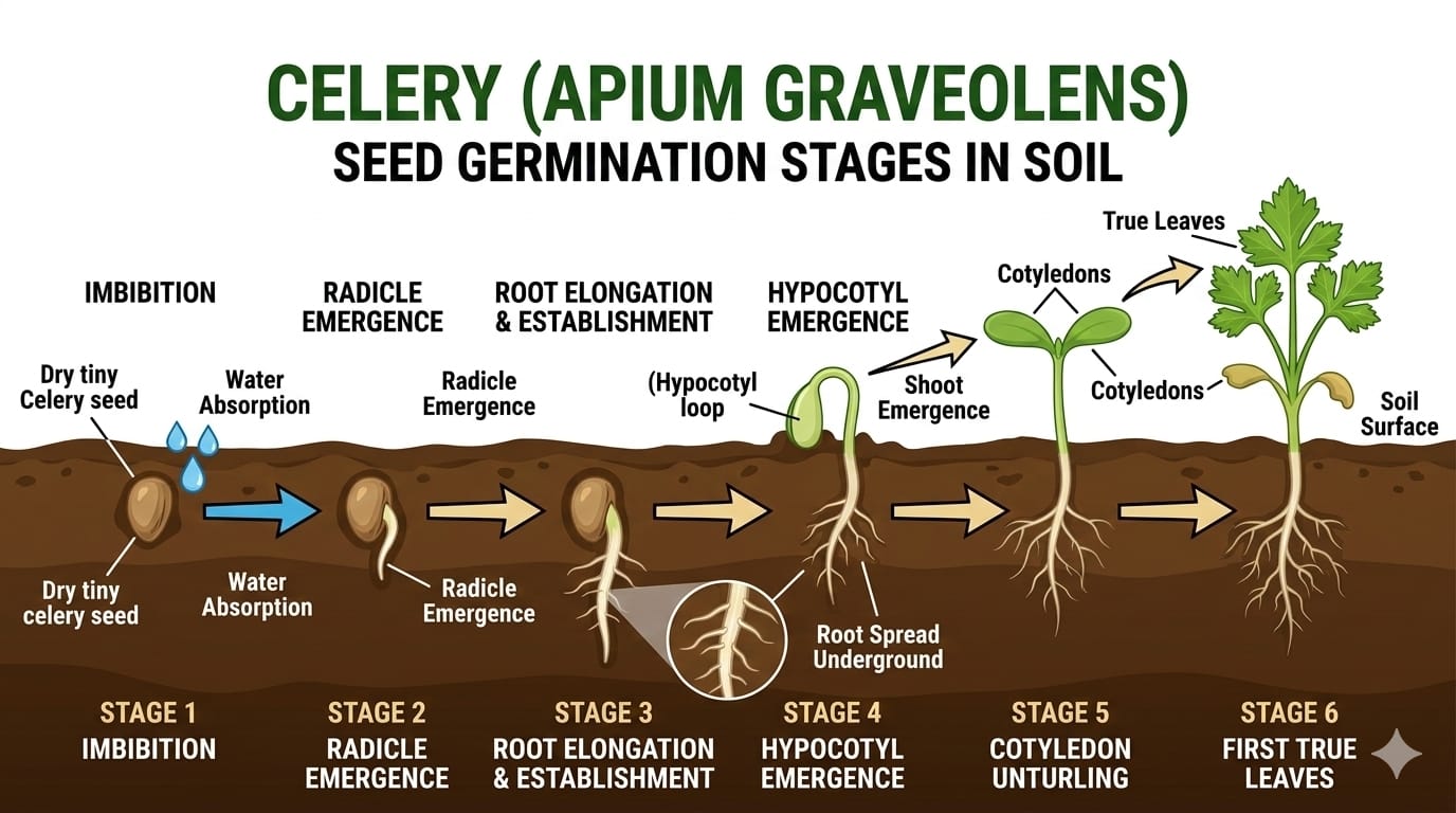 Celery seed germination