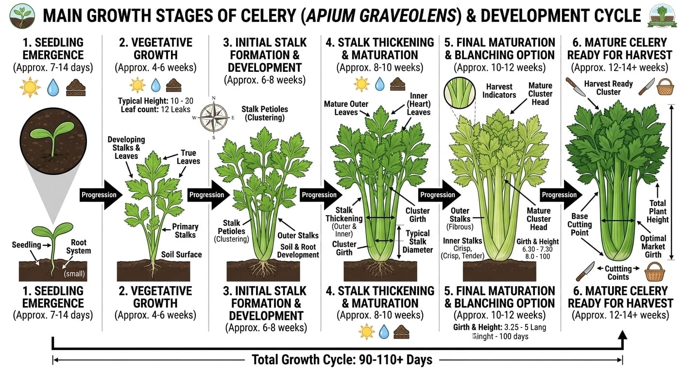Celery growth stages