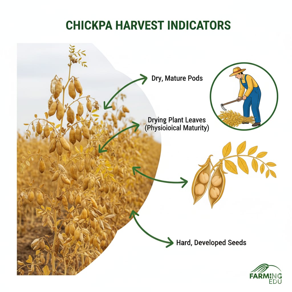 how to harvest chickpeas 