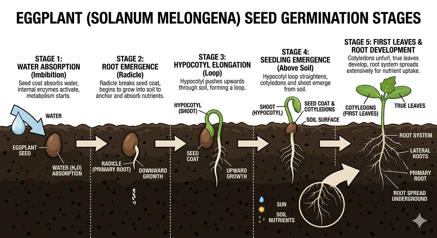 Eggplant germination