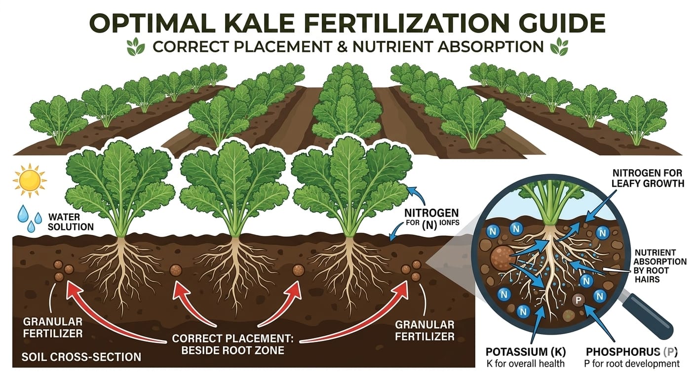 Kale fertilizer application