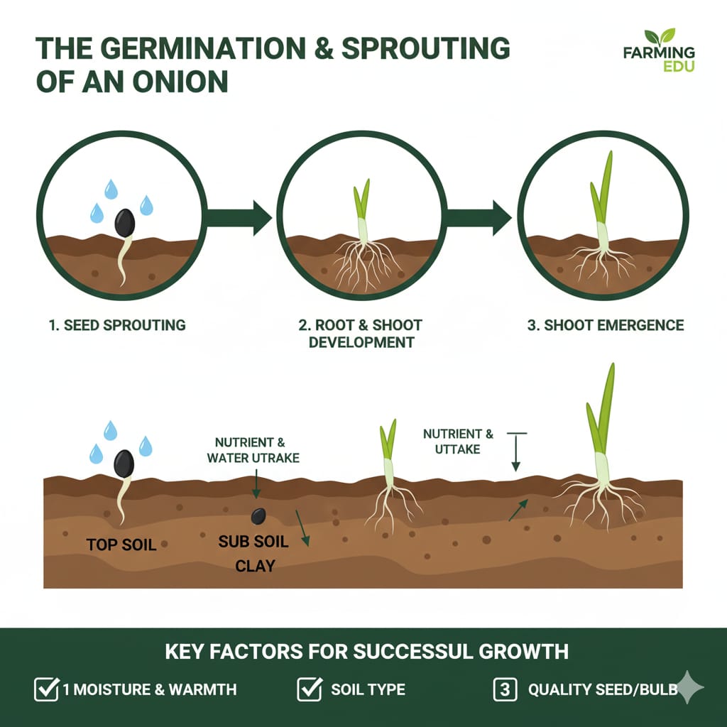 Onion seed germination
