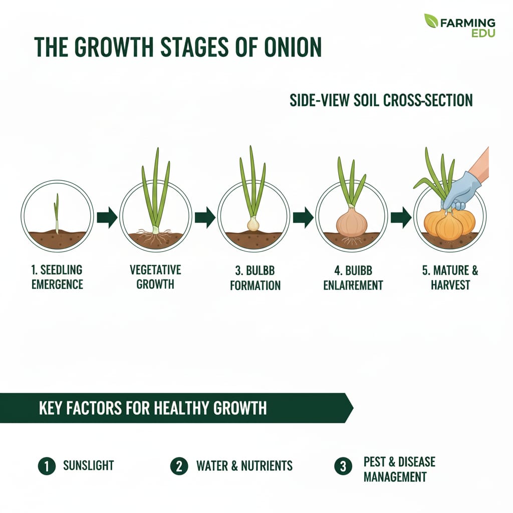 Onion growth stages
