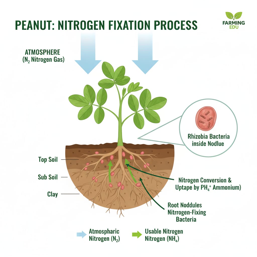 how  peanuts fix nitrogen  